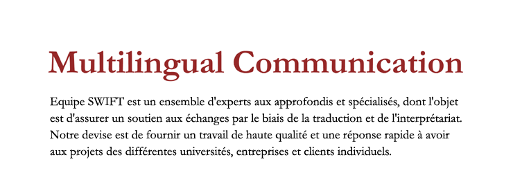 Multilingual Communication